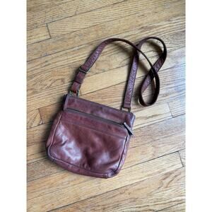Margot Leather Crossbody Purse Bag Warm Brown